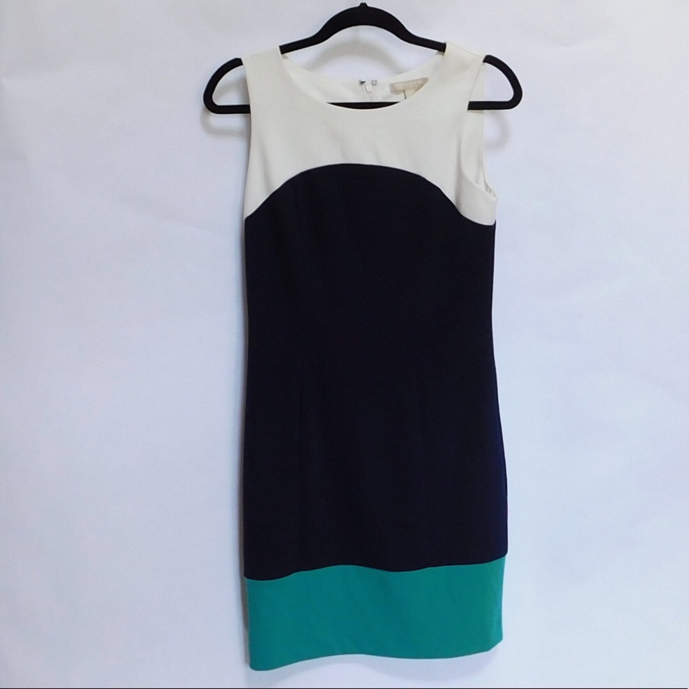 Color block sleeveless sheath dress